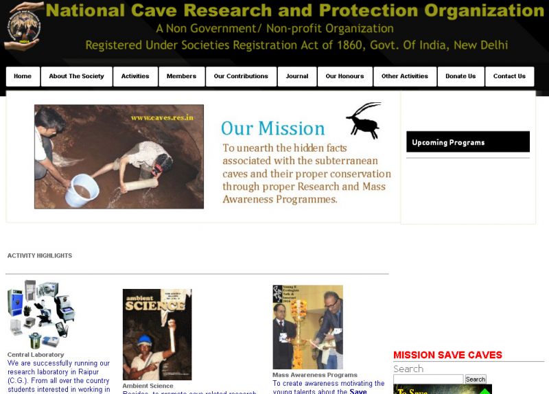 National Cave Research and Protection Organization, website company design in raipur