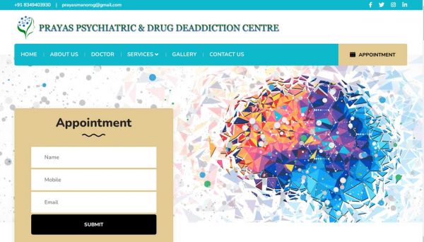 Prayas Psychiatric & Drug Deaddiction Centre, Web Designing Company in Raipur Chhattisgarh