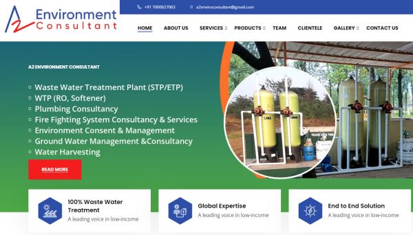 A2 Environment, website company design in raipur