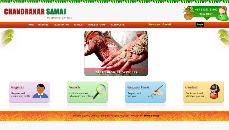 Chandrakar Samaj  Matrimonial, website company design in raipur