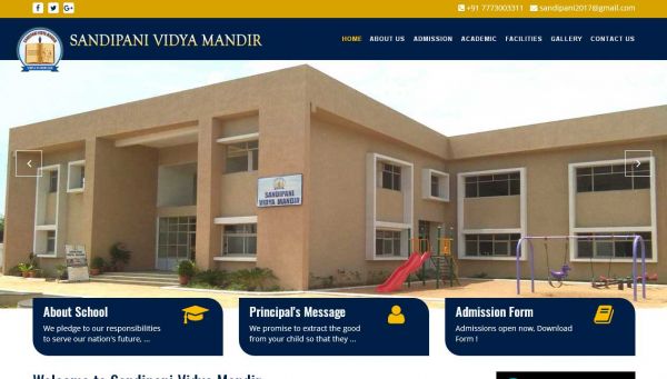 Sandipani Vidyamandir, Web Designing Company in Raipur Chhattisgarh