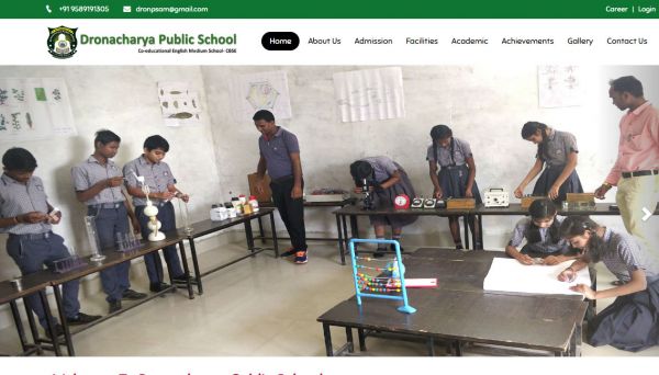 Dronacharya Public School, website company design in raipur