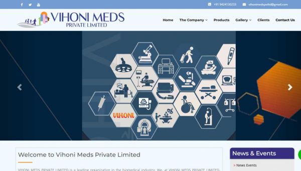 Vihoni Meds Private Limited, Web Designing Company in Raipur Chhattisgarh