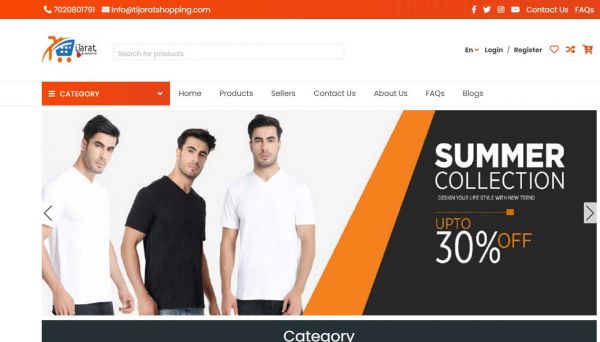 Tijarat Shoppingis, Web Designing Company in Raipur Chhattisgarh