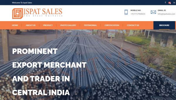 ISPAT SALES, Web Designing Company in Raipur Chhattisgarh