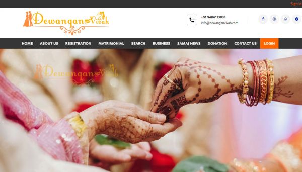 DEWANGAN VIVAH, Web Designing Company in Raipur Chhattisgarh
